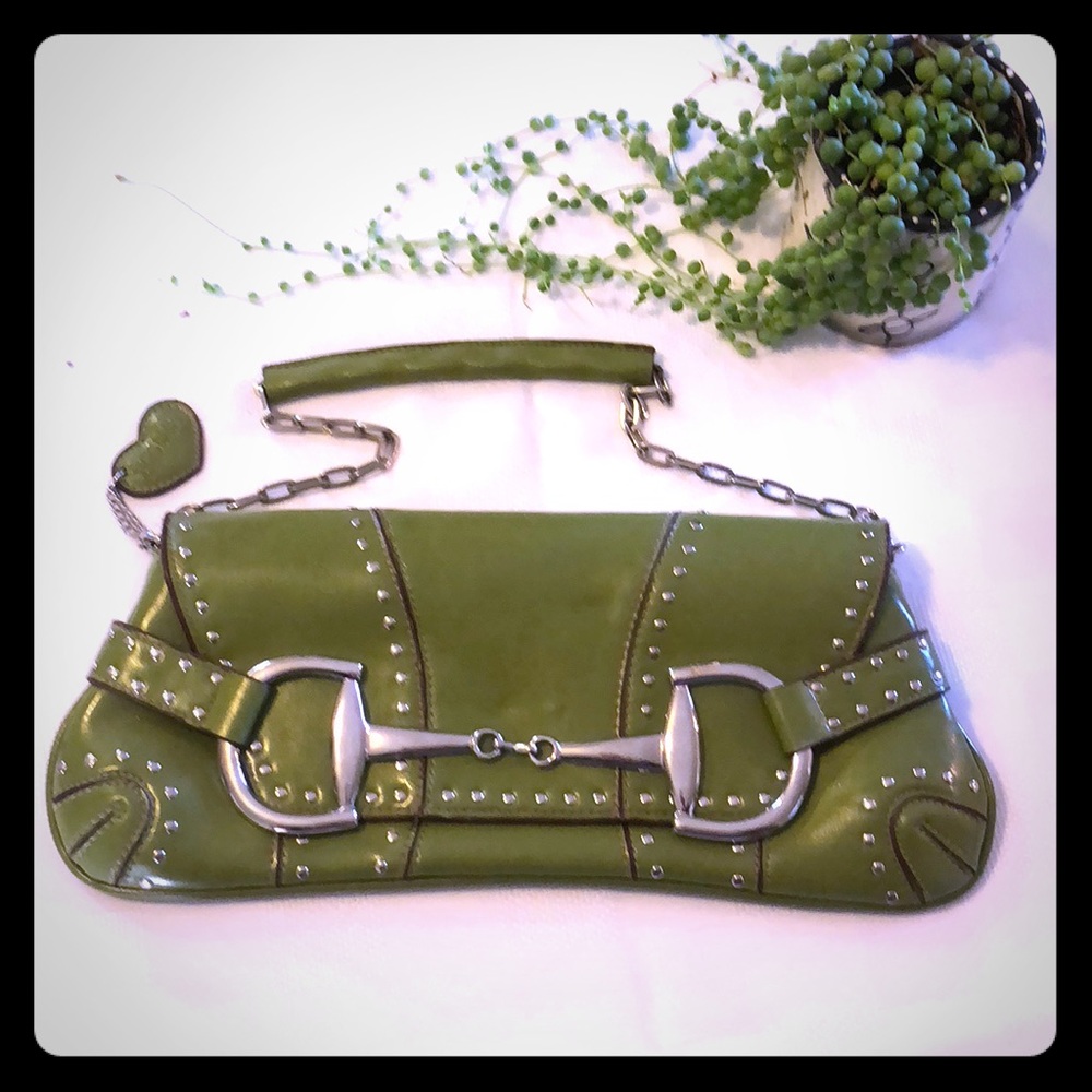 Rina Rich Snaffle Bit Clutch, Leather